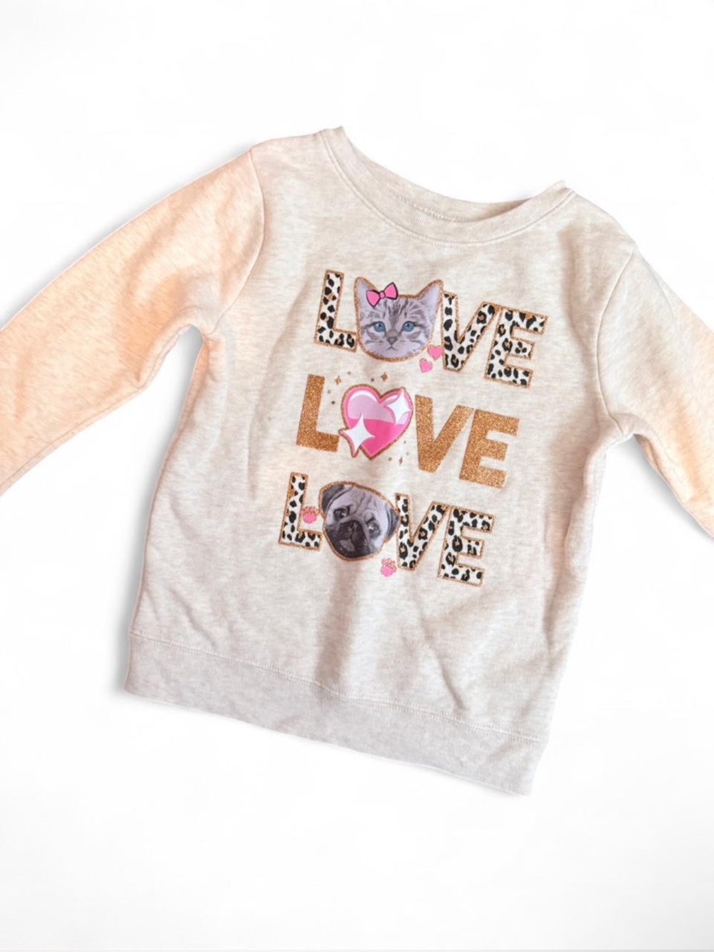 Garanimals Girls Size 4T Gray Cat & Dog Fall Spring Sweatshirt‎